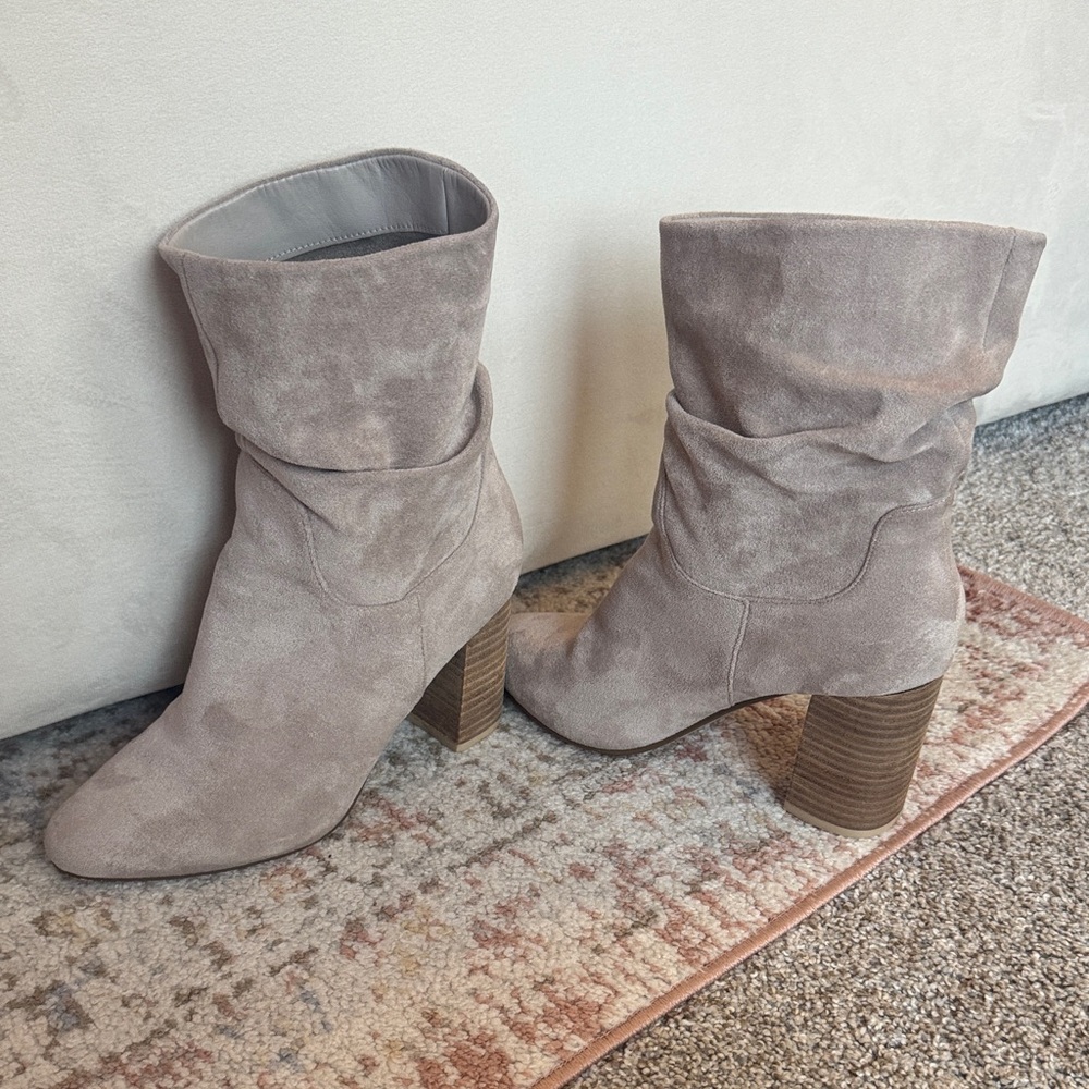 Women's Suede Ankle Boots - Taupe